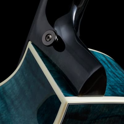 Hsienmo KOI Fish Aqua Blue Full Solid Acoustic Guitar with hardcase image 18