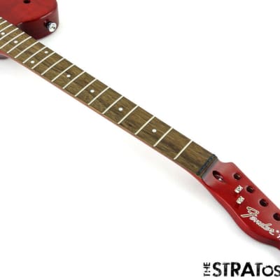 Fender JA-90 Jim Adkins Thinline Tele BODY + NECK Telecaster Crimson Trans Ash image 3