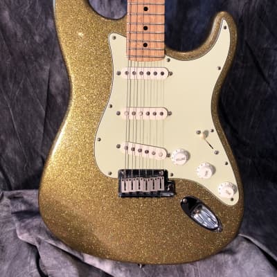 Fender Stratocaster Telecaster 1993 Gold Sparkle GC LE 29th Anniversary Matched Set image 5