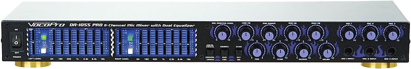 VocoPro DA-1055 PRO Professional 6 MIC. Digital Echo Mixer/Parametric Equalizer image 1