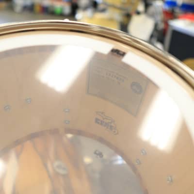 DW Collector's Series Exotic Standard Maple 6-Piece Shell Pack 8/10/12/14/16/22 (Natural To Burnt Toast Fade over African Chen Chen w/ Nickel Hardware) image 11