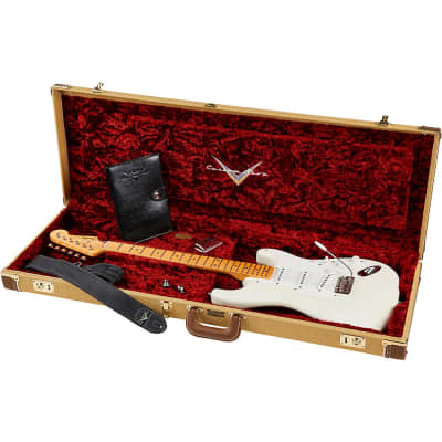 Fender Custom Shop Jimmie Vaughan Signature Stratocaster Electric Guitar Aged Olympic White image 7