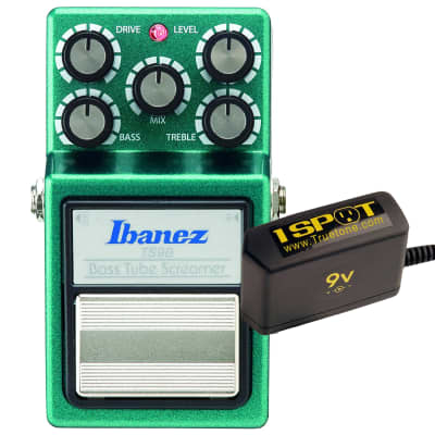 Ibanez TS9B Bass Tube Screamer Overdrive Bundle w/ Truetone 1 Spot Space Saving 9v Adapter image 1