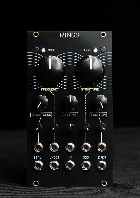 Mutable Instruments Rings Clone Black/Gold Eurorack Reverb