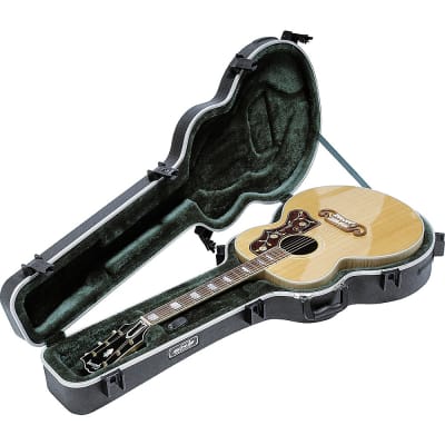 SKB SKB-20 Deluxe Jumbo Acoustic/Archtop Electric Guitar Case Regular Black image 3