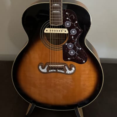 Epiphone EJ-200 VS 1998 Vintage Sunburst (Korean) + Hardcase | Reverb