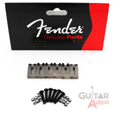 Genuine Fender American Standard Satin Chrome Strat/Tele OFFSET Bridge Saddles image 4