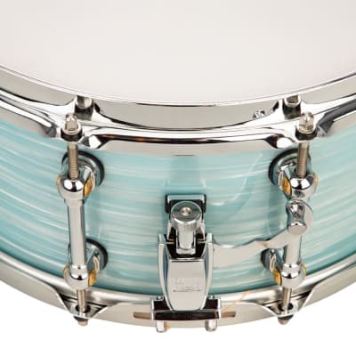 Pearl Music City Custom Master's Maple Reserve 6.5x14 Snare Drum - Ice Blue Oyster image 3