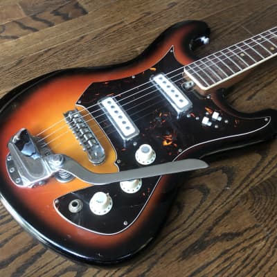 Sears Roebuck Model 319-1412 Electric Guitar 1970’s MIJ (Made In Japan) w/ Gig Bag image 3