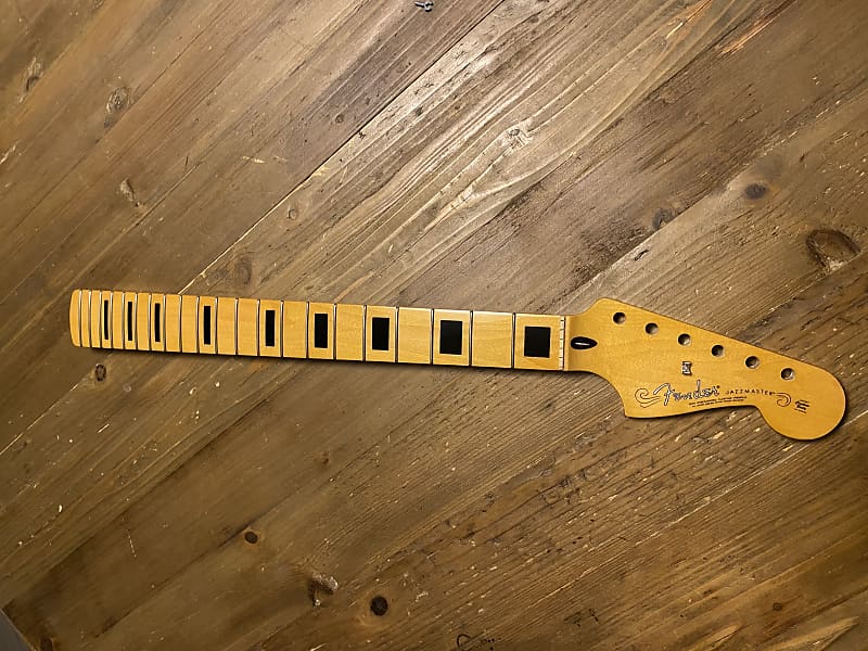 Fender Jazzmaster Black Block Inlays maple neck + Reverb