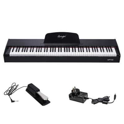 RockJam 88-Key Beginner Digital Piano, Black & Xfinity Heavy-Duty,  Double-X, Pre-Assembled, Infinitely Adjustable Piano Keyboard Stand with  Locking