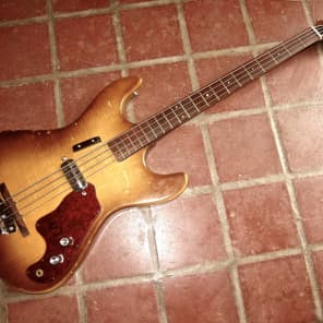 Vintage Kay 60s Electric Bass Guitar Sunburst w/Speedbump Pickup, 1960's Harmony 5930 5935 VIDEO image 8