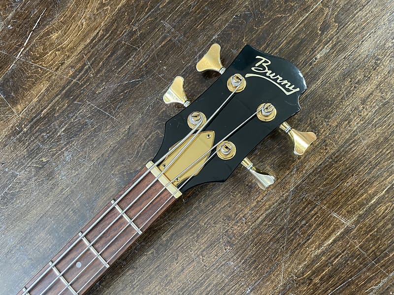 1990s Burny XB-95h Warlock Electric Bass Guitar Black MIJ