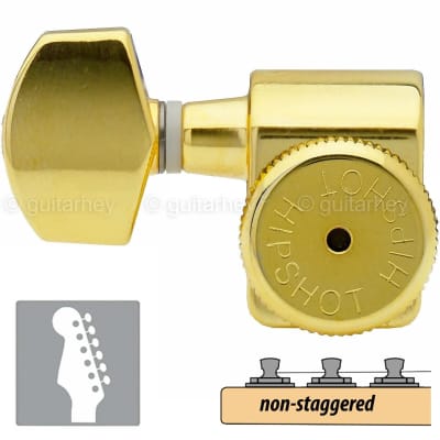 NEW Hipshot Non-Staggered Tuners Kit Fender® Directrofit™ LOCKING LEFTY - GOLD