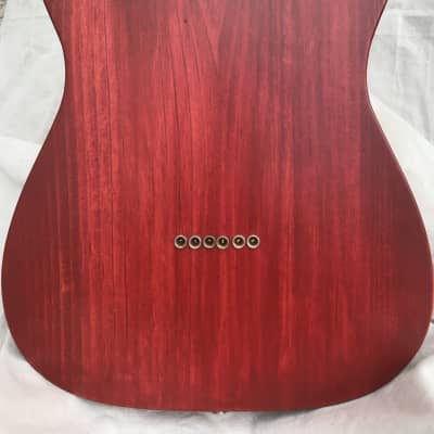Slow Train Guitars Pinecaster partscaster with Cavalier Pickups and Warmoth neck Bell Buckle Red image 6