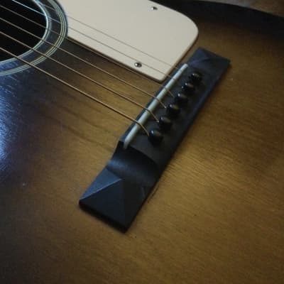 SS Stewart Parlor guitar 30s - Dark sunburst image 8
