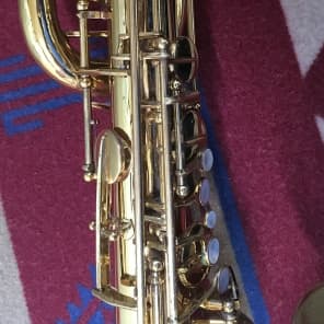 H Couf Superba II Low Bb Baritone Saxophone Gold Lacquer(Keilworth) image 7