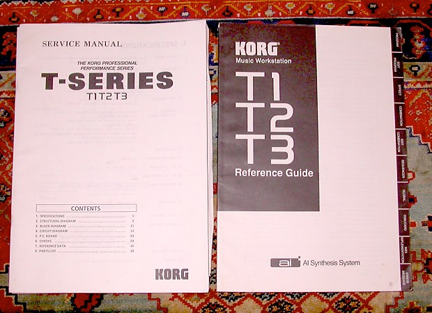Korg T-series Service manual and quick start guide t1 t2 t3 image 1