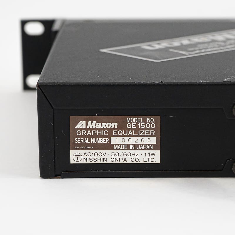 Maxon GE1500 Dual 2/3 Octave 2-Channel Equalizer / EQ