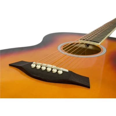 Tiger ACG2 Acoustic Guitar Pack for Beginners, Sunburst image 2
