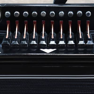 Handmade Accordion 1-Row 2-Bass 10-Treble Buttons C# Black Diatonic Accordion image 5