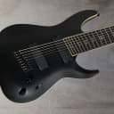 Schecter Diamond Series C-8 Multi-Scale SLS Elite Evil eight string electric guitar in satin black finish