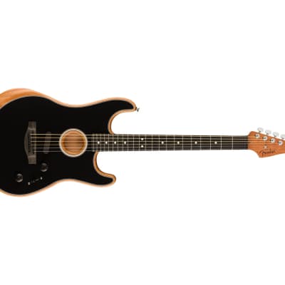 Fender American Acoustasonic Stratocaster - Black w/ Ebony FB image 5