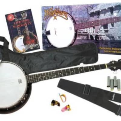 Washburn 5 String Banjo B8K Package with Gig Bag for sale