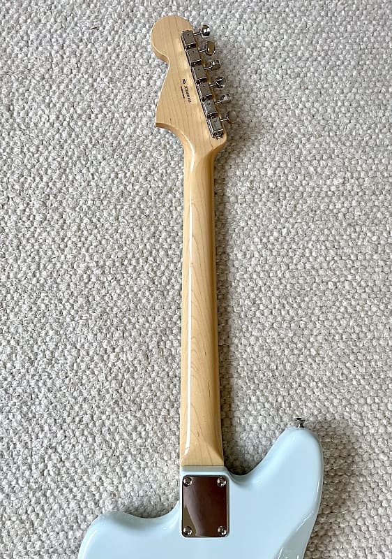Fender Japan FSR Jaguar - Sonic Blue, matching headstock Fender Japan FSR Jaguar - Sonic Blue, matching headstock