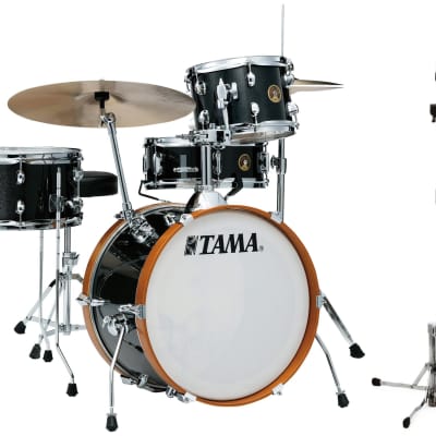 Tama Club-JAM LJK48S 4-piece Shell Pack with Snare Drum - Charcoal Mist  Bundle with Tama HH55F The Classic Series Flat-based Hi-hat Stand image 1