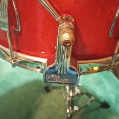 Ludwig 15" Marching Snare Drum 1970's - Red Sparkle image 3