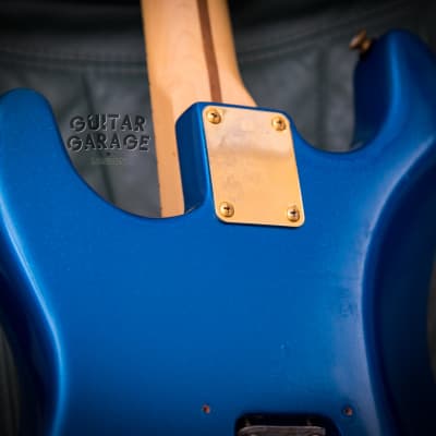 1982 Fender USA The Strat Sapphire Blue sparkle gold hardware maple neck Dan Smith era guitar image 10