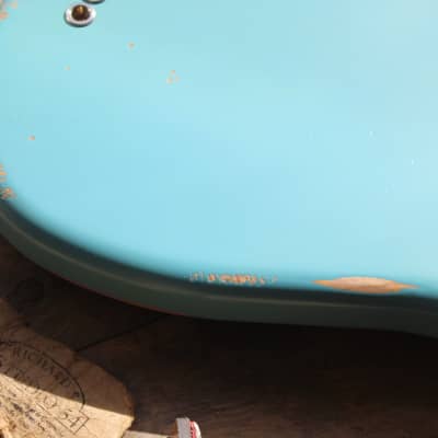 FENDER Justin Meldal-Johnsen Road Worn Signature Mustang Bass,  Faded Daphne Blue, GIGBAG, 3, 80 KG imagen 14