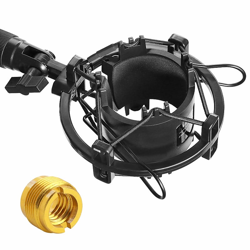 AT2020 Shock Mount with Windscreen Shock Mount Stand with Foam Pop Filter  for Audio Technica AT2020 AT2035 AT4040 AT2020USB ATR2500x Condenser  Micphone 