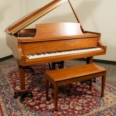 1987 Steinway & Sons 5'7" Model M Grand Piano | Satin Walnut image 3