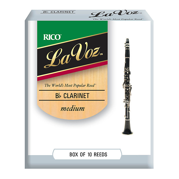 Rico RCC10MD La Voz Bb Clarinet Reeds - Strength Medium (10-Pack) image 1