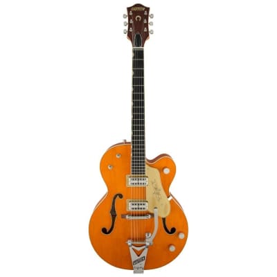 Gretsch G6120T-59 Vintage Select Edition '59 Chet Atkins Hollow Body 6-String Right-Handed Electric Guitar with Bigsby and Ebony Fingerboard (Vintage Orange Stain Lacquer) for sale