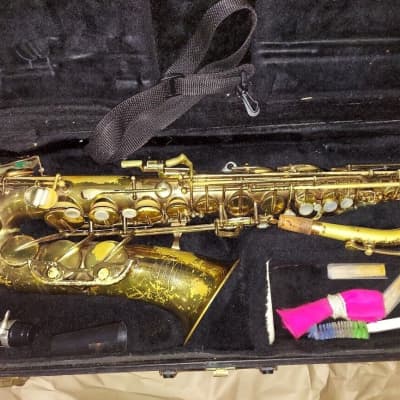 buescher 400 intermediate-level alto saxophone, very good cond, with case/etc. image 1