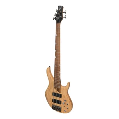 J&D Luthiers '48 Series' 5-String Contemporary Active Electric Bass Guitar | Natural Satin for sale