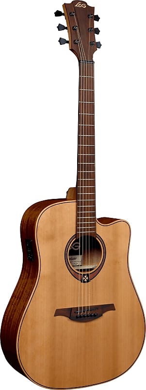 Lag T70DCE Tramontane Dreadnought Cutaway Natural image 1