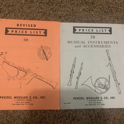 Penzel Mueller 1968 And 1970 Price List image 1
