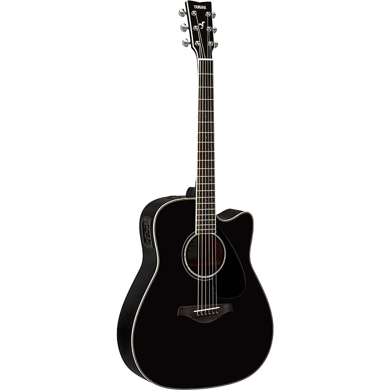 Yamaha FGX830C 6-String Dreadnought Cutaway Acoustic-Electric Guitar Black image 1