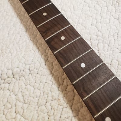You never felt frets like this. Bottom price on a USA Roasted flame maple neck. NO fret tangs,Rounded edges. Dark Rosewood fingerboard..Made for a Strat body # MPS-39R image 10