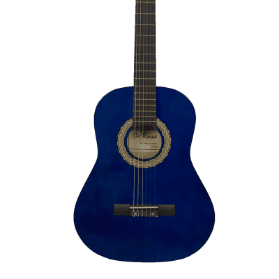 De Rosa DKF36-BU Kids Classical Guitar Outfit Blue w/Gig Bag, Strings, Pick, Pitch Pipe & Strap image 2