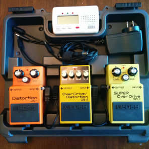 Boss BCB-30 SD-1 OS-2 DS-1 Korg Tuner Behringer Power Supply