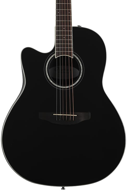 Ovation Celebrity Standard CS24L-5G Mid-depth Left-handed Acoustic-electric Guitar - Black image 1
