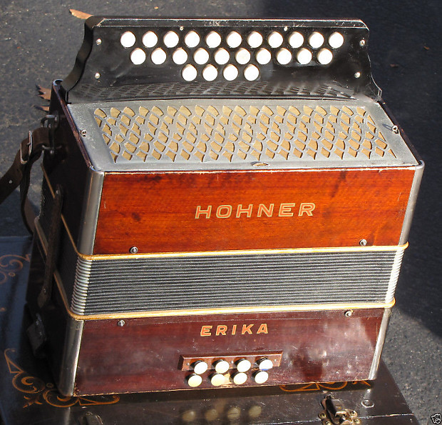 Hohner Erica Diatonic Button Accordion w/Case image 1
