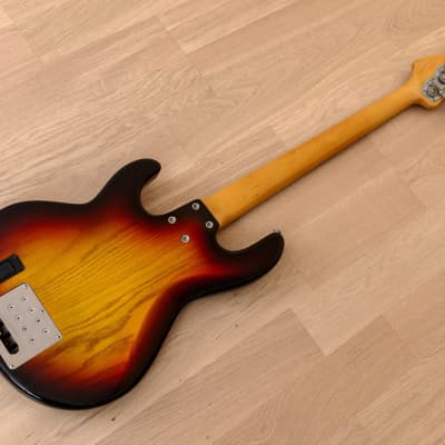 1990s Moon PGM Custom StingRay-Style Electric Bass Guitar Sunburst Active Preamp w/ Bartolini, Japan image 13