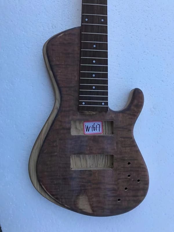 DIY Project Unfinished 5 String Bass Body, with Neck Through Reverb