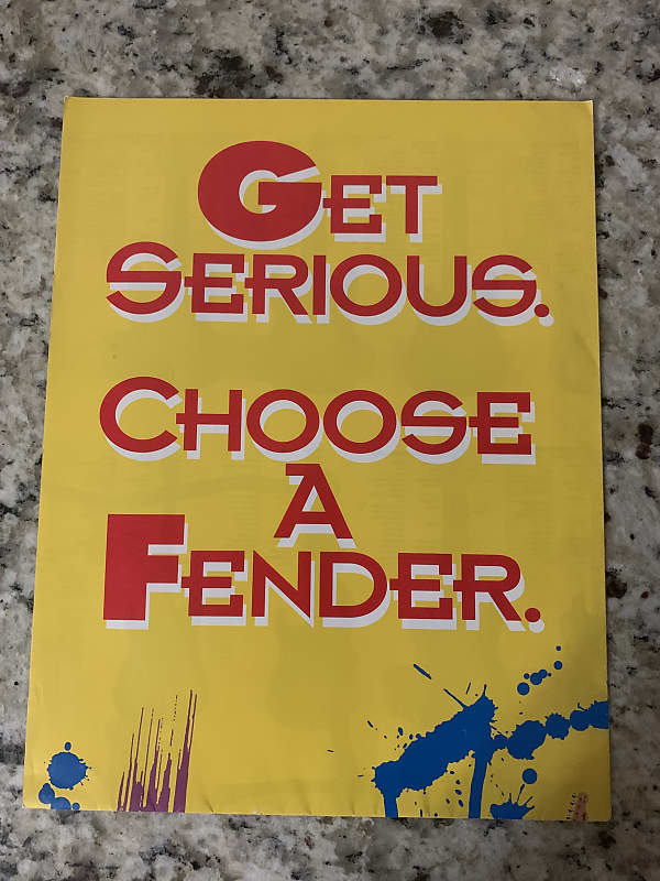 Fender Poster Brochure 1994 Jazzmaster Jaguar Mustang Strat | Reverb